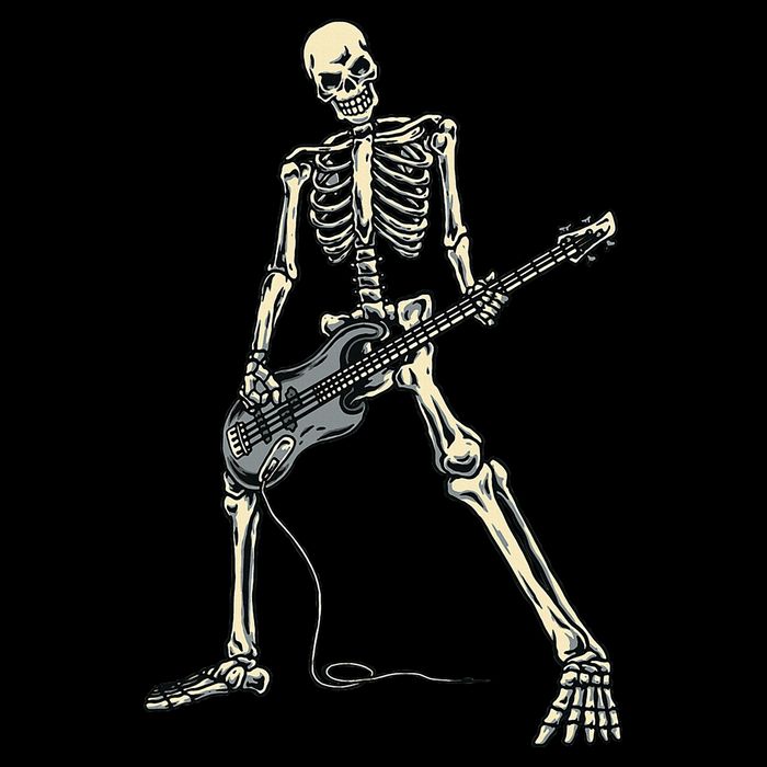 Skeleton Playing Bass For Bassist And Bass Guitar Players Hoodie