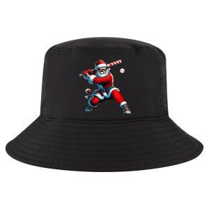 Santa Playing Baseball Christmas Baseball Player Cool Comfort Performance Bucket Hat