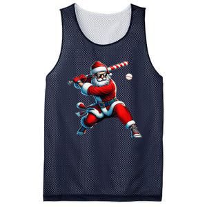 Santa Playing Baseball Christmas Baseball Player Mesh Reversible Basketball Jersey Tank