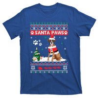 Santa Paws Boxer Merry Christmas Dog Funny Xmas Cool Gift T-Shirt