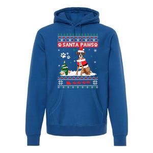 Santa Paws Boxer Merry Christmas Dog Funny Xmas Cool Gift Premium Hoodie