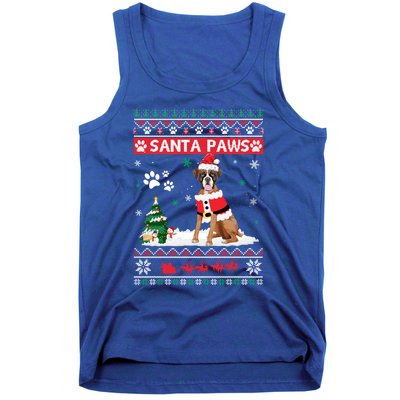 Santa Paws Boxer Merry Christmas Dog Funny Xmas Cool Gift Tank Top