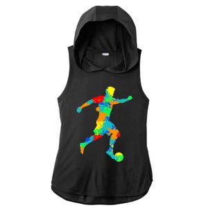 Soccer Player Boy Ladies PosiCharge Tri-Blend Wicking Draft Hoodie Tank