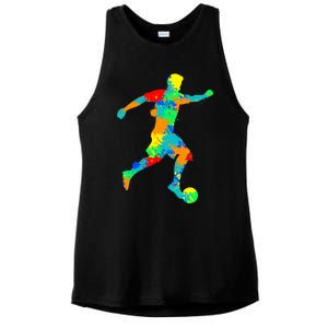 Soccer Player Boy Ladies PosiCharge Tri-Blend Wicking Tank