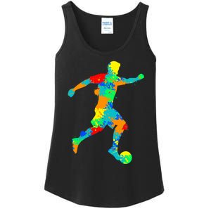 Soccer Player Boy Ladies Essential Tank