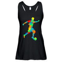 Soccer Player Boy Ladies Essential Flowy Tank