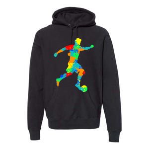 Soccer Player Boy Premium Hoodie