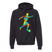 Soccer Player Boy Premium Hoodie