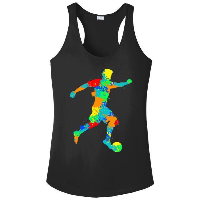 Soccer Player Boy Ladies PosiCharge Competitor Racerback Tank