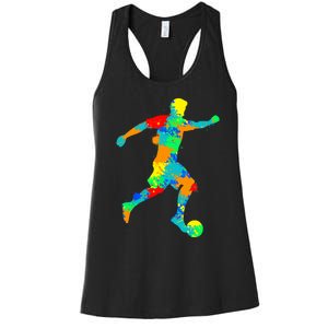 Soccer Player Boy Women's Racerback Tank