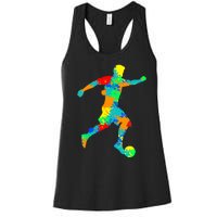 Soccer Player Boy Women's Racerback Tank