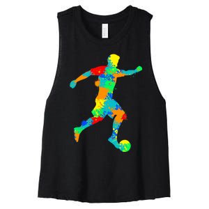 Soccer Player Boy Women's Racerback Cropped Tank