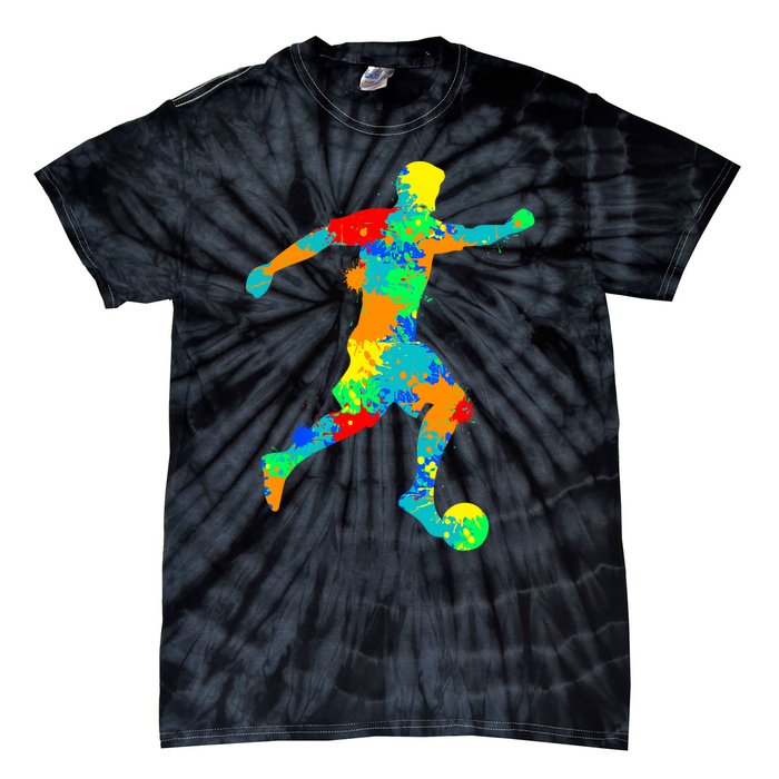 Soccer Player Boy Tie-Dye T-Shirt