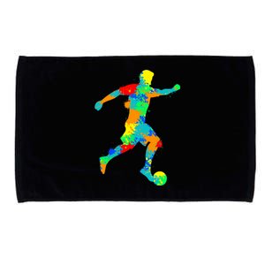 Soccer Player Boy Microfiber Hand Towel