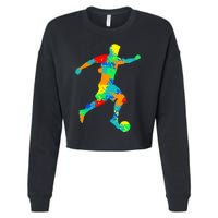 Soccer Player Boy Cropped Pullover Crew