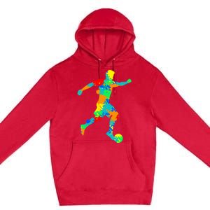 Soccer Player Boy Premium Pullover Hoodie