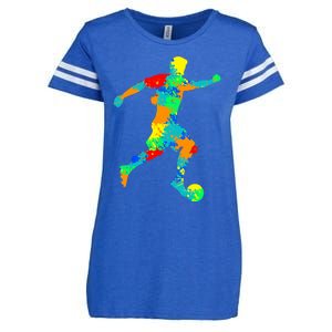 Soccer Player Boy Enza Ladies Jersey Football T-Shirt