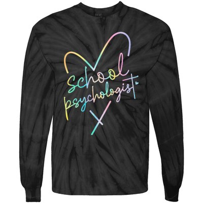 School Psychologist Back To School Mental Health Matters Tie-Dye Long Sleeve Shirt