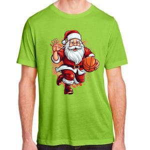 Santa Playing Basketball Christmas Basketball Player Xmas Great Gift Adult ChromaSoft Performance T-Shirt