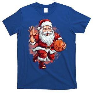 Santa Playing Basketball Christmas Basketball Player Xmas Great Gift T-Shirt