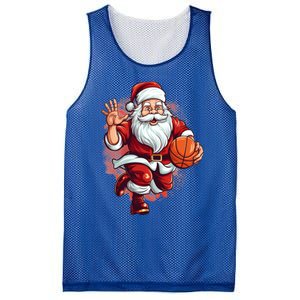 Santa Playing Basketball Christmas Basketball Player Xmas Great Gift Mesh Reversible Basketball Jersey Tank