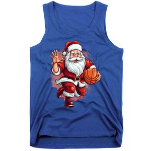 Santa Playing Basketball Christmas Basketball Player Xmas Great Gift Tank Top