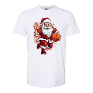 Santa Playing Basketball Christmas Basketball Player Xmas Great Gift Softstyle CVC T-Shirt