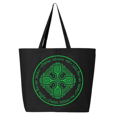 St. Patrick's Breastplate Lorica Prayer Catholic Irish Cross 25L Jumbo Tote