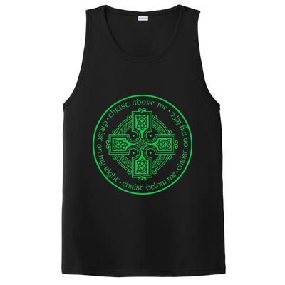 St. Patrick's Breastplate Lorica Prayer Catholic Irish Cross PosiCharge Competitor Tank