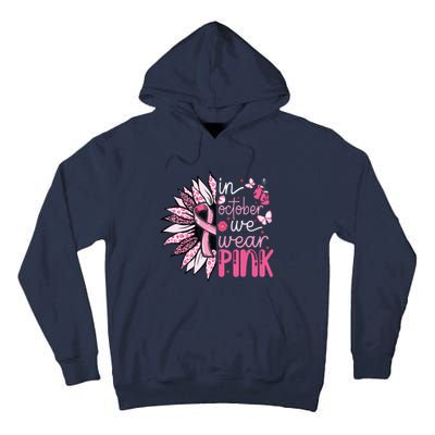 Sunflower Pink Breast Cancer Awareness Warrior Tall Hoodie