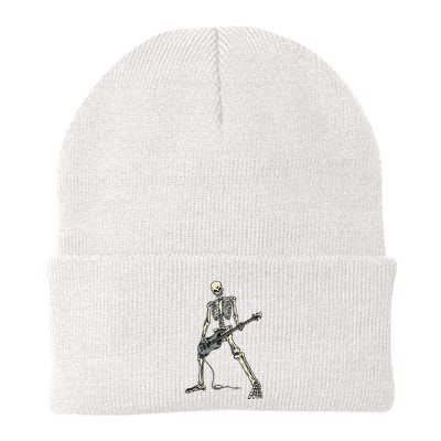Skeleton Playing Bass For Bassist And Guitar Bass Players Beanie