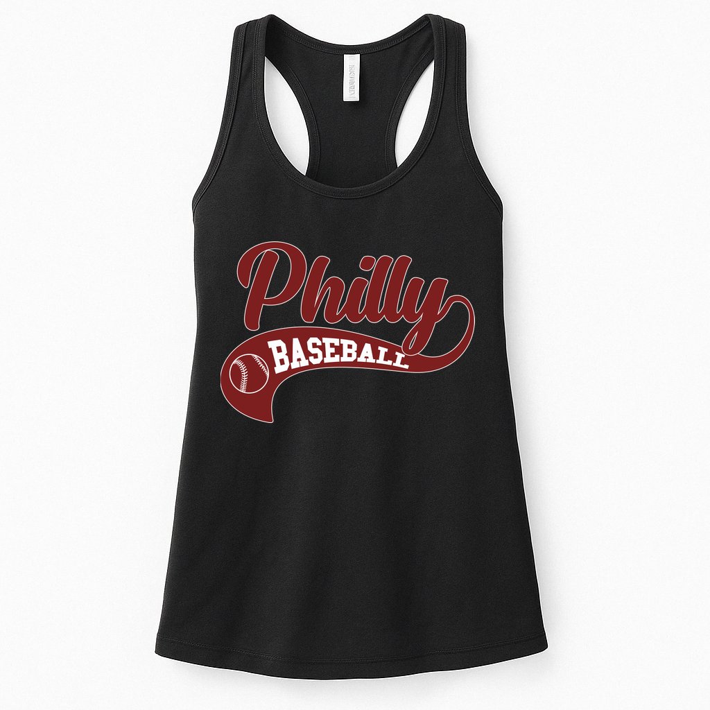 Sporty Philly Baseball Logo Womens Tank Top