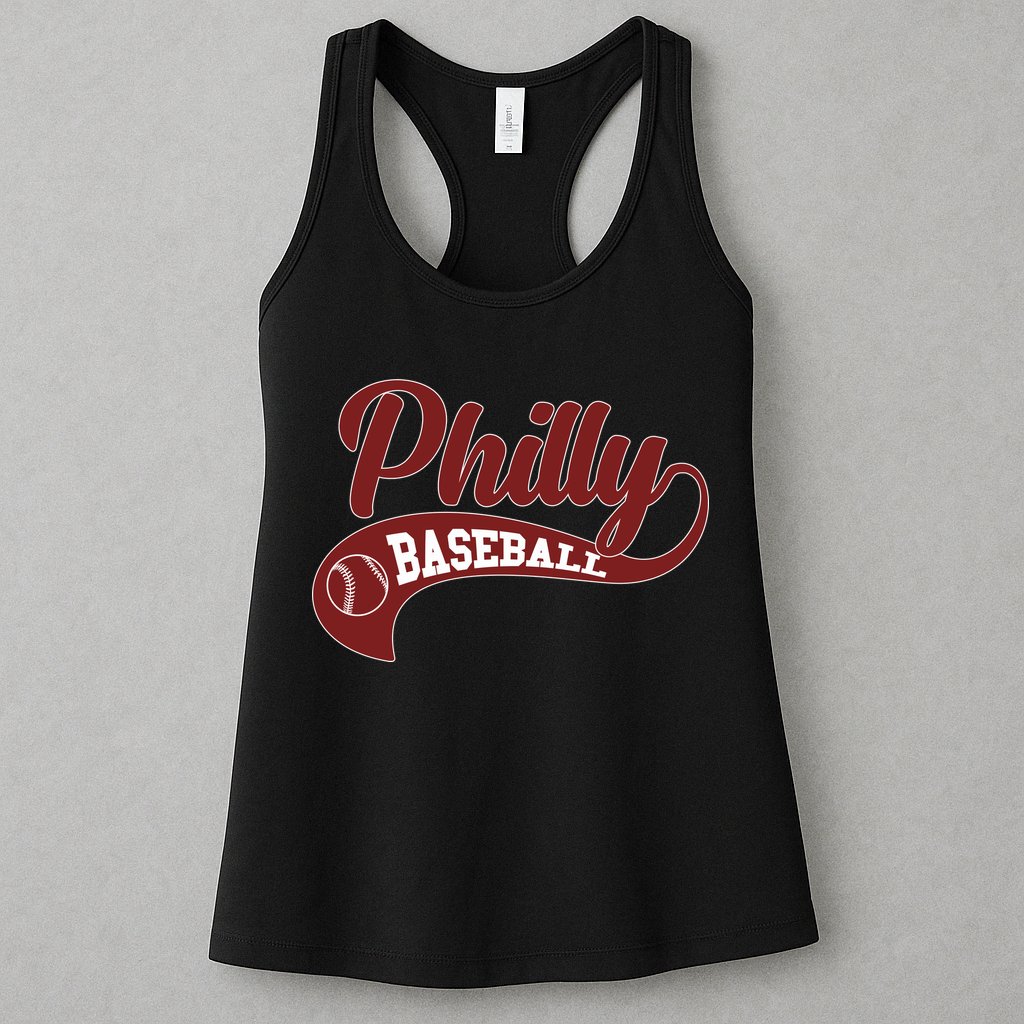 Sporty Philly Baseball Logo Womens Tank Top