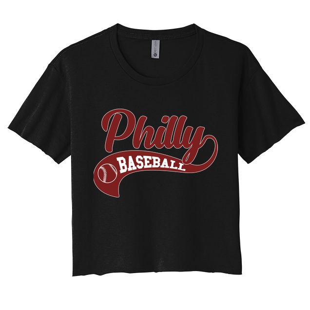 Sporty Philly Baseball Logo Crop Top