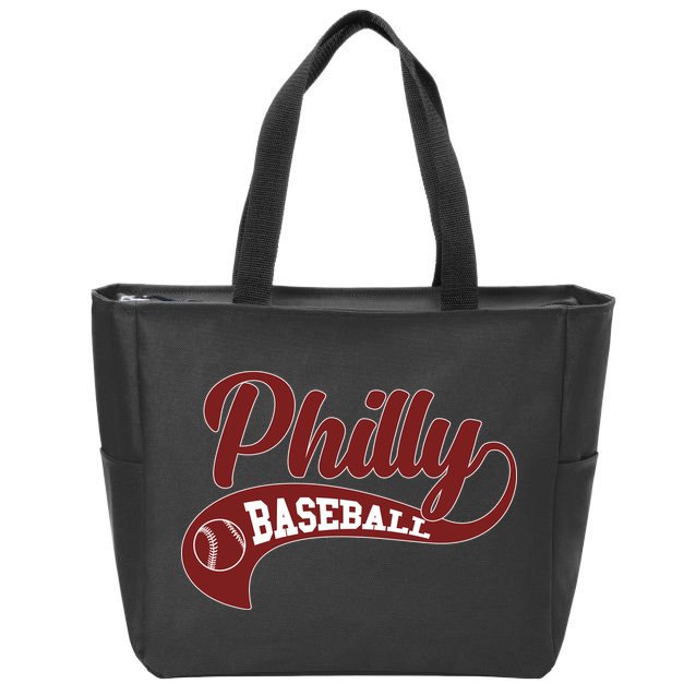 Sporty Philly Baseball Logo Zip Tote Bag
