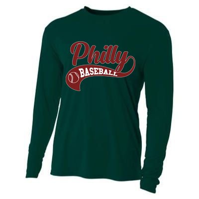 Sporty Philly Baseball Logo Cooling Performance Long Sleeve Crew