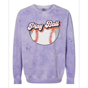 Style Play Ball Softball Baseball Colorblast Crewneck Sweatshirt