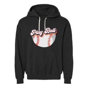 Style Play Ball Softball Baseball Garment-Dyed Fleece Hoodie