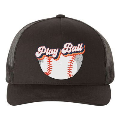 Style Play Ball Softball Baseball Yupoong Adult 5-Panel Trucker Hat