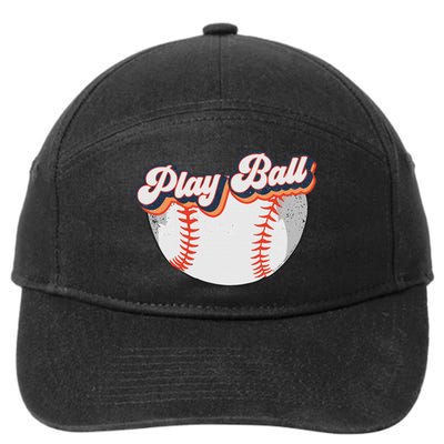 Style Play Ball Softball Baseball 7-Panel Snapback Hat