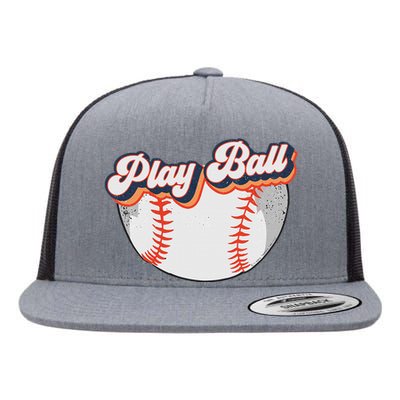 Style Play Ball Softball Baseball Flat Bill Trucker Hat