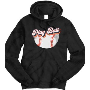 Style Play Ball Softball Baseball Tie Dye Hoodie