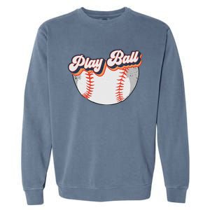 Style Play Ball Softball Baseball Garment-Dyed Sweatshirt