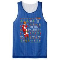 Santa Playing Basketball Ugly Christmas Sweater Holiday Tee Gift Mesh Reversible Basketball Jersey Tank