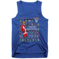 Santa Playing Basketball Ugly Christmas Sweater Holiday Tee Gift Tank Top