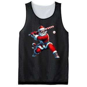 Santa Playing Baseball Christmas Baseball Player Mesh Reversible Basketball Jersey Tank