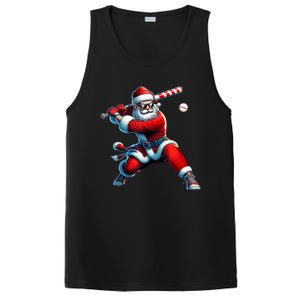 Santa Playing Baseball Christmas Baseball Player PosiCharge Competitor Tank