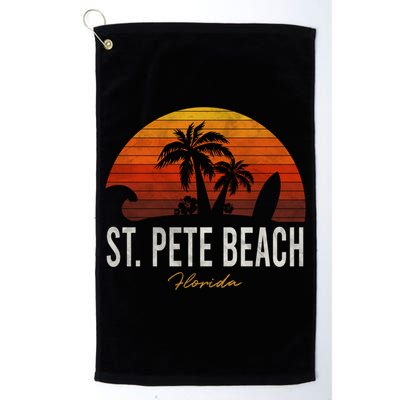 St Pete Beach Florida Fl Palms Vacation Surf Sunset Gift Golf Towel