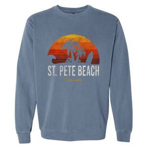 St Pete Beach Florida Fl Palms Vacation Surf Sunset Gift Garment-Dyed Sweatshirt