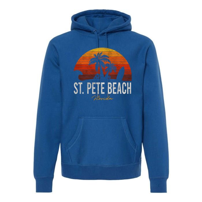 St Pete Beach Florida Fl Palms Vacation Surf Sunset Gift Premium Hoodie